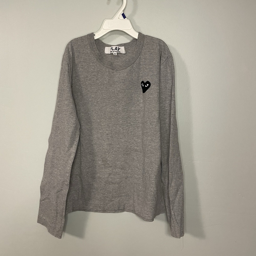 Comme des Garçons‎ Play Heart Patch Gray Shirt Youth Medium